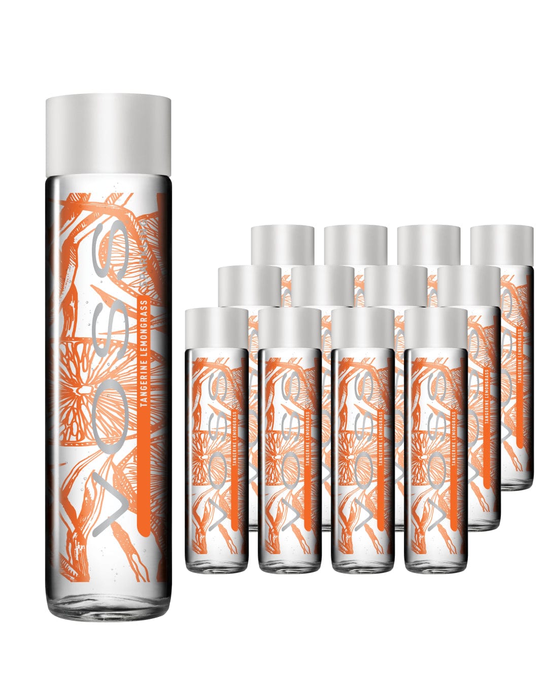 Voss Tangerine Lemongrass Sparkling Water Glass Bottle Multipack, 12 x 375 ml Water 7021931792010